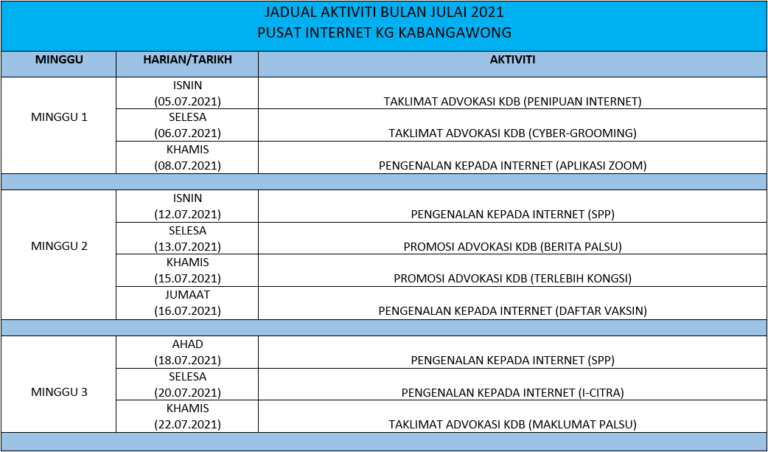 Jadual-Aktiviti-Bulan-Julai-2021