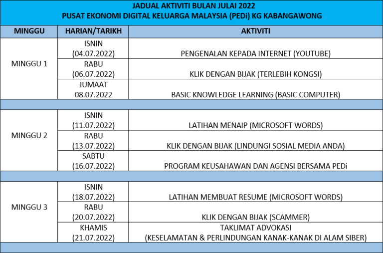 Jadual-Aktivit-Julai-2022
